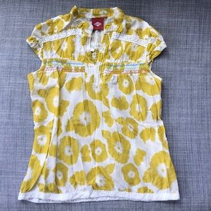 Oilily Yellow and White Floral Print Blouse